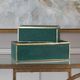 Uttermost® Karis 2-Piece Emerald Green Boxes Set-1