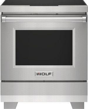 front view of the Wolf® 30" Stainless Steel Professional Freestanding Induction Range