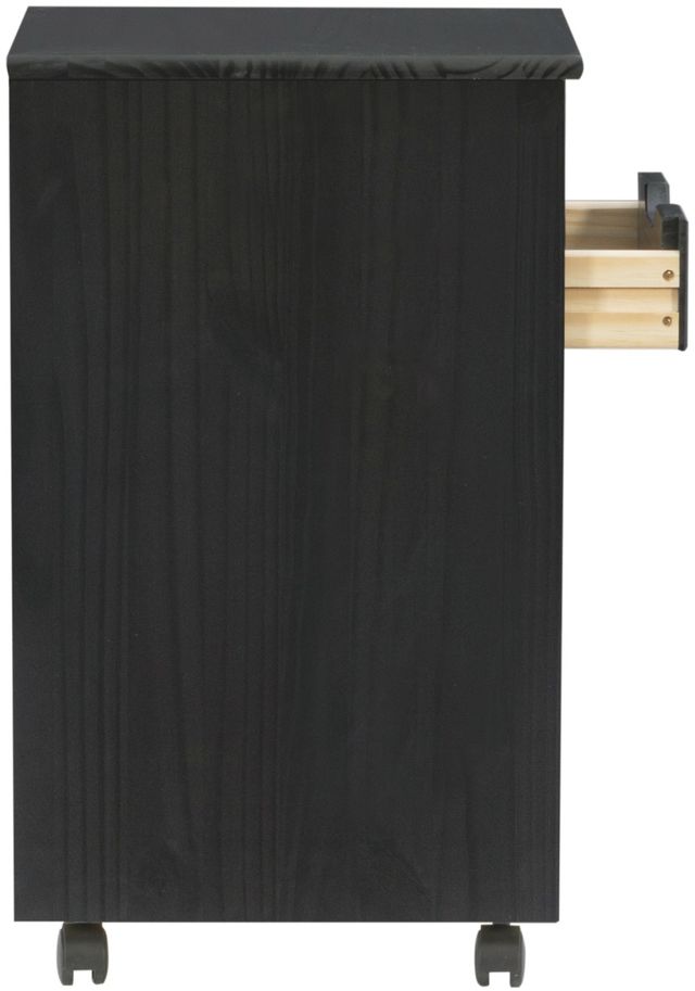 Linon Rudy Black 6-Drawer Rolling Storage Cart-4
