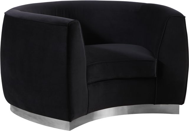 Meridian Furniture Julian Black/Chrome Velvet Chair-0
