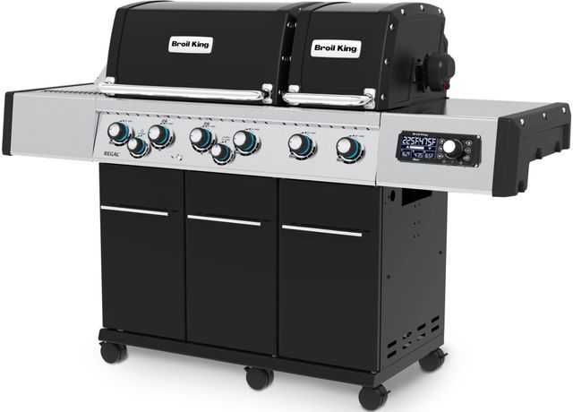 Broil King® Regal™ Q 690 Pro 6-Burner Black Freestanding Natural Gas Grill-4