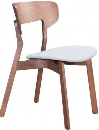 Zuo® Modern Russell Walnut/Gray Dining Chair-0