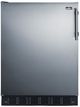 Summit® 24" 5 Cu. Ft. Stainless Steel Under The Counter European Refrigerator with Freezer-0