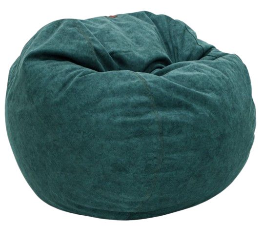 CordaRoy's® Green Sueded Denim Queen Bean Bag-0