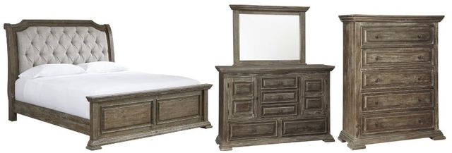 Signature Design by Ashley® Wyndahl 4-Piece Brown Queen Panel Bed Set-0