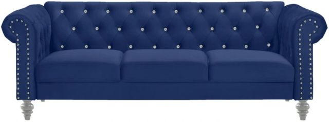 New Classic® Home Furnishings Emma Royal Blue Crystal Sofa-2