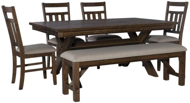 Powell® Turino 6-Piece Rustic Umber/Tan Dining Set-0