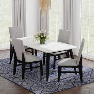 Elements International Marlene Dining Table and 4 Side Chairs