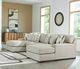 Benchcraft® Laurelgrove 3-Piece Pebble U-Shape Sectional with Double Chaise-1