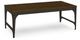 Amisco Customizable Elwood Walnut Veneer Coffee Table with Metal Frame-0