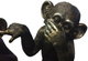 Moe's Home Collection Gold Set Of 3 He Did It Chimps-3