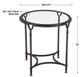 Uttermost® Samson Glass Top Side Table with Aged Black Base-2