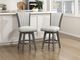 Homelegance® Corvallis Beige/Wire Brushed Gray Swivel Counter Height Chair-1