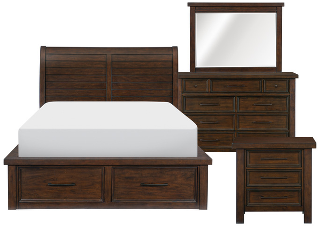 Homelegance® Logandale 4-Piece Brown Queen 4-Piece Bedroom Set-0