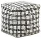Homelegance® Easley Black/White Square Pouf-0
