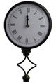 A & B Home Black Iron Table Clock on Finial Base-1