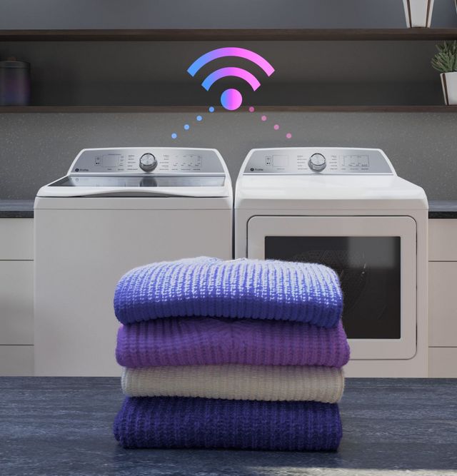 GE Profile™ 7.4 Cu. Ft. White Front Load Electric Dryer -10