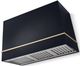 AGA Loge 48" Gloss Black Wall Mounted Range Hood  with Brushed Brass Trim-0