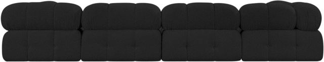 Meridian Furniture Ames 6-Piece Black Modular Sectional with Ottoman-2