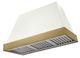 AGA Euclid 48" White Wall Mounted Range Hood with Antique Brass Trim-0