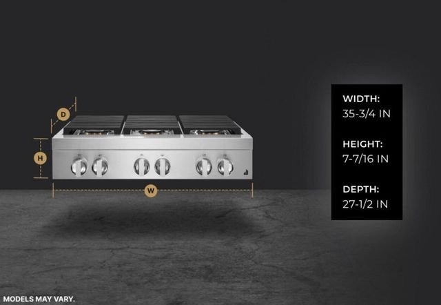 JennAir® NOIR™ 36" Stainless Steel Natural Gas Rangetop-3