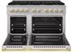 ZLINE Marino 48" Stainless Steel Pro Style Dual Fuel Range with Polished Gold Accents-1