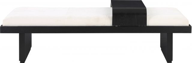 Meridian Furniture Arlington Cream/Black Bench-1