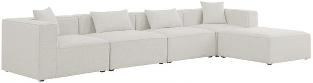 Meridian Furniture Cube 5-Piece Cream Modular Sectional-1
