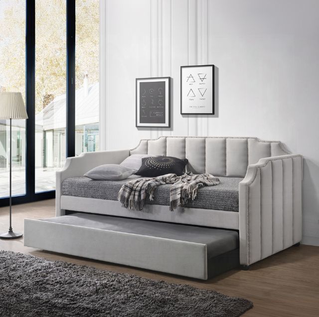 ACME Furniture Peridot Dove Gray Youth Twin Daybed with Trundle-1