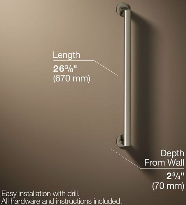 KOHLER® Components® Vibrant Brushed Nickel 24" Grab Bar-1