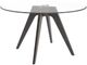 Canadel Downtown Glass Top Ground Dining Table with Peppercorn Washed Base-0