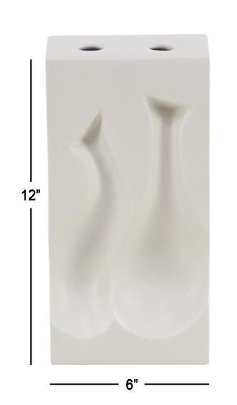 Deco Marche White Ceramic Decorative Vase-3
