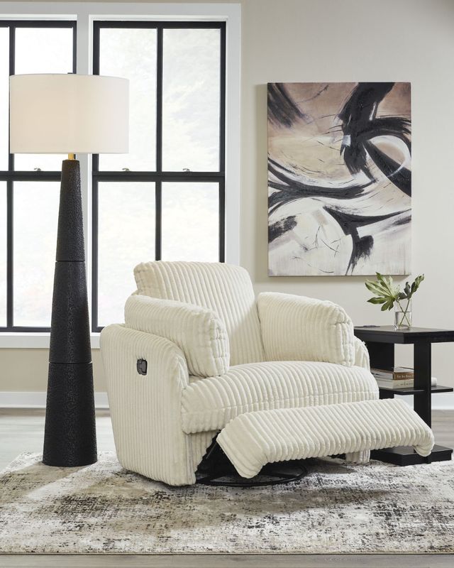 Signature Design by Ashley® Tie-Breaker Ivory Manual Swivel Glider Recliner-1