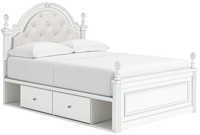 Signature Design by Ashley® Kozlani White Full Upholstered Storage Panel Bed-0