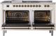 Ilve® Nostalgie II Series 60" Antique White Pro Style Dual Fuel Range-2