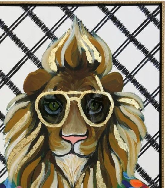 Stylecraft Miami Living Lion Portrait II Wall Art-1