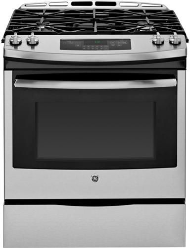 GE® 30" Slide In Gas Range-Stainless Steel-0