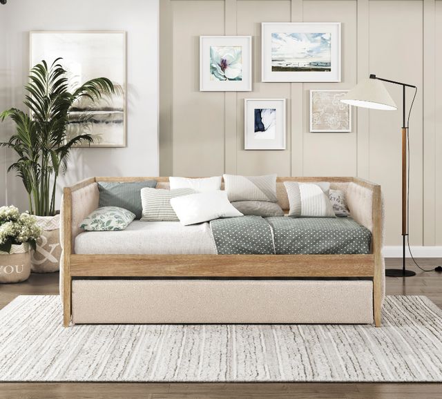 Homelegance® Roseburg Beige Youth Twin Daybed with Trundle-1