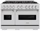 ZLINE 48" 6.7 cu. ft. Gas Range with 8 Burner DuoPro™ Cooktop and Dual Ovens in Stainless Steel-0