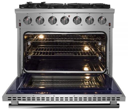 FORNO® Massimo Series 36" Stainless Steel Pro Style Gas Range-3
