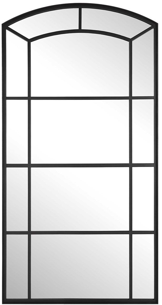 Uttermost® Camber Satin Black Arch Mirror-0