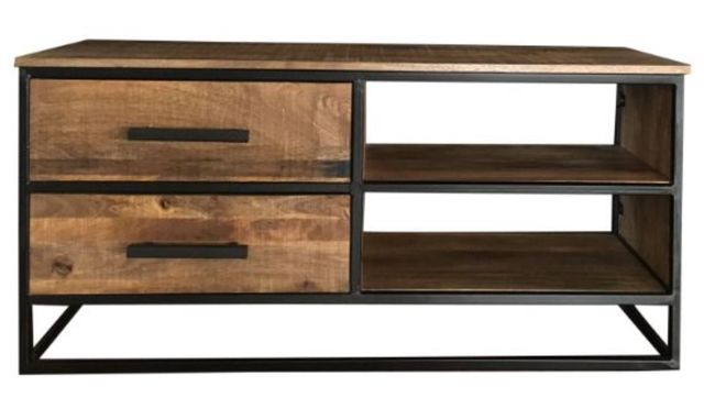 Jaipur Furniture Industrial Sawn 2-Drawer TV Unit-0
