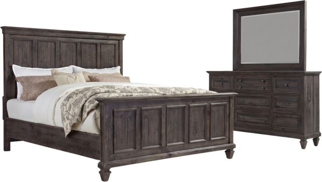Magnussen Home® Calistoga 3-Piece Weathered Charcoal King Panel Bedroom Set-0