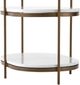 Four Hands Felix  Antique Brass/Polished White Oval Nightstand-4