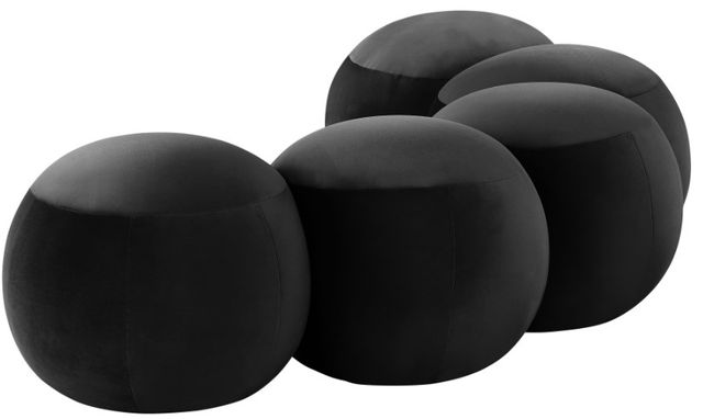 Meridian Furniture Apollo Black 75" Velvet Upholstered Bench-2