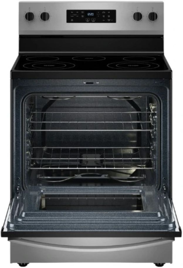 Whirlpool® 30" Stainless Steel Freestanding Electric Range with No Preheat Mode and Steam Clean-1