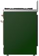 Ilve® Majestic III 30" Emerald Green Pro Style Dual Fuel Liquid Propane Range with 5 Black Brass Burners and Copper Trim-2
