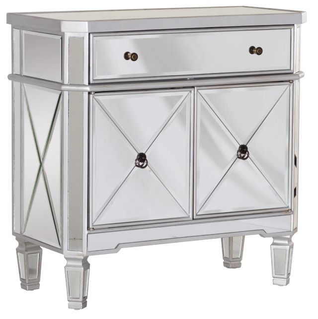Powell® Milan Gray Mirrored Console-0