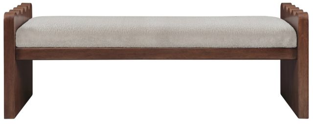 Meridian Furniture Sonia Beige/Walnut Bench-1