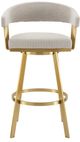 Armen Living Chelsea Gold/Taupe 34" Bar Stool-1